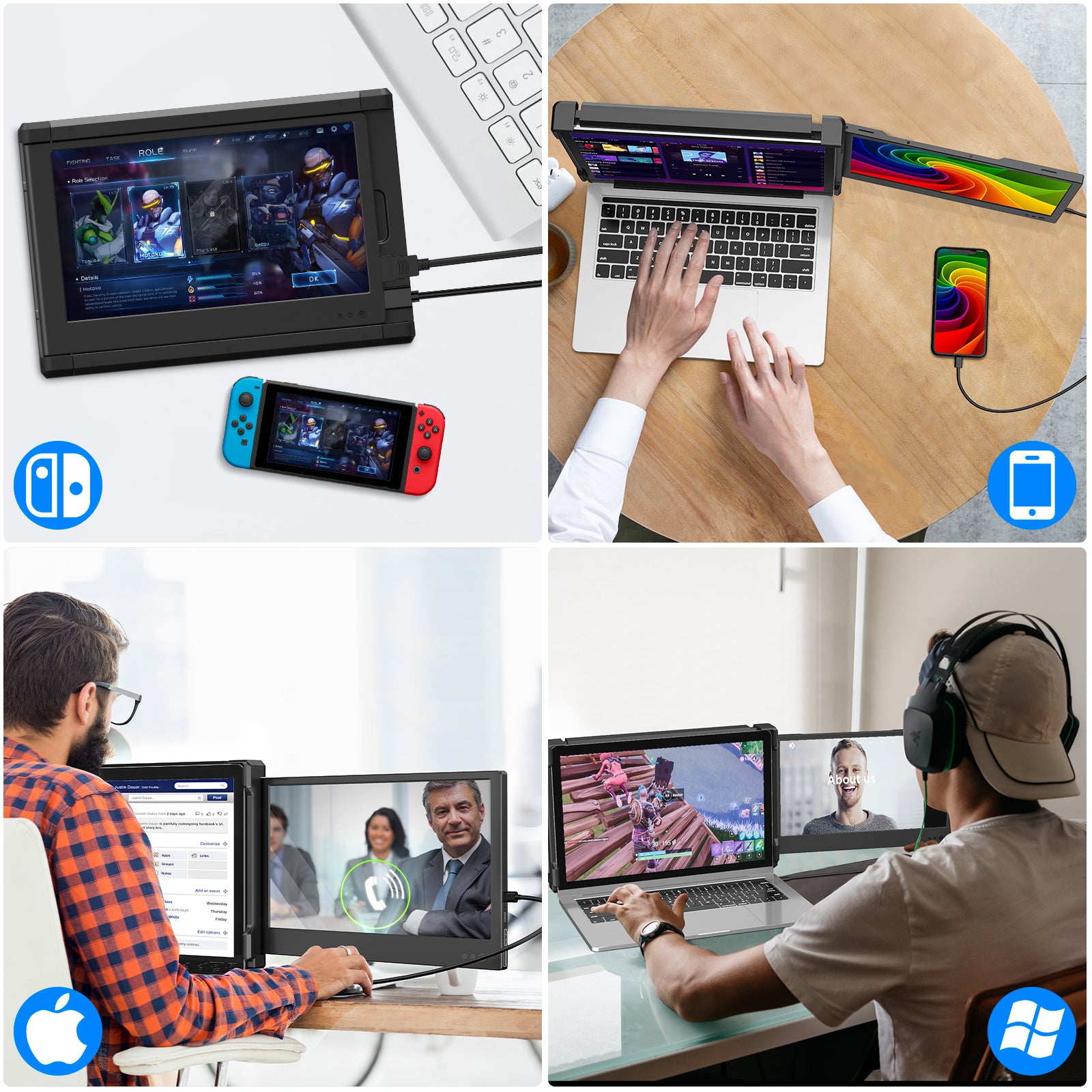 12'' CopGain P1 Portable Monitor For Laptop Dual Screen