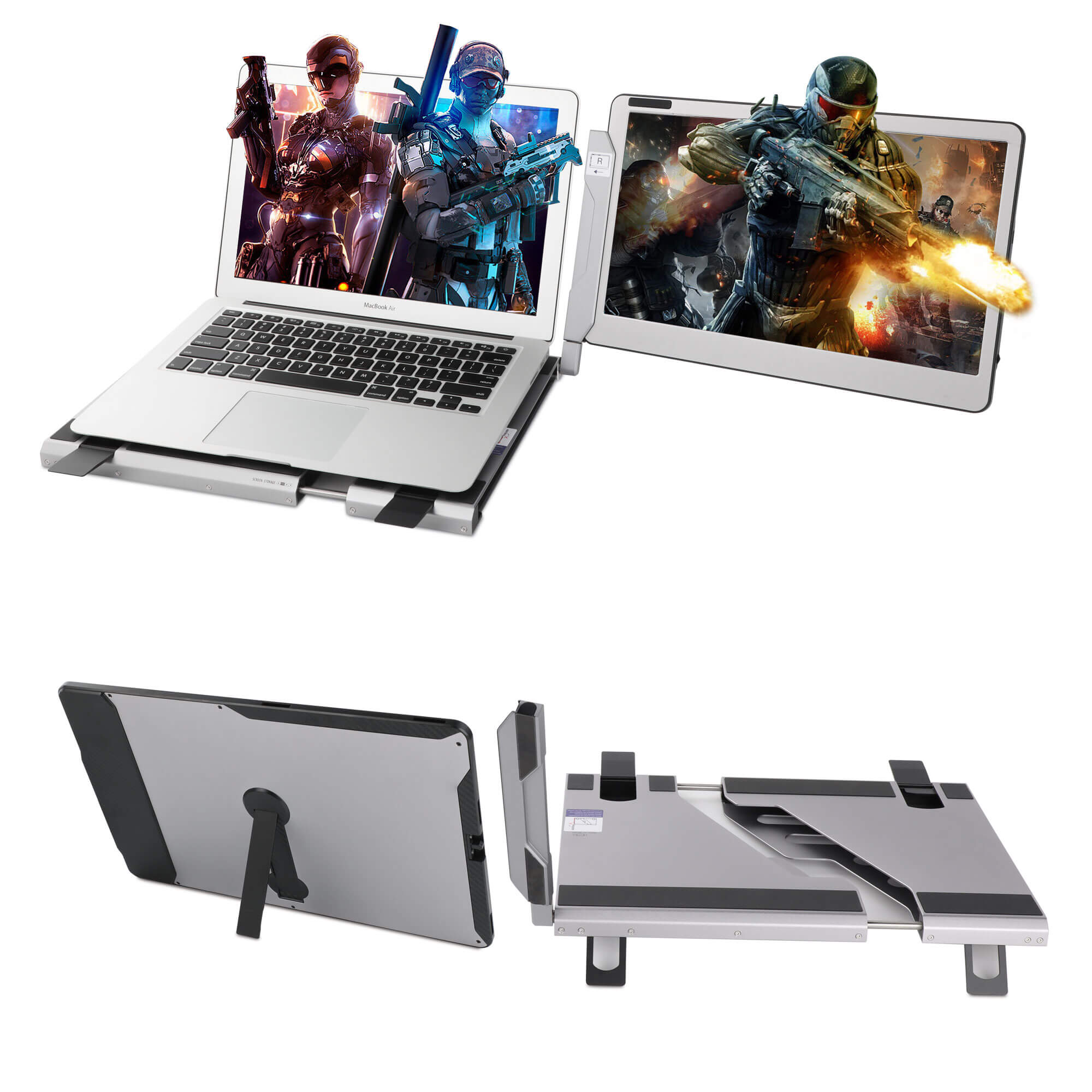 CopGain 2023 Attachable Laptop Monitor F1 14'' Dual Portable Screen