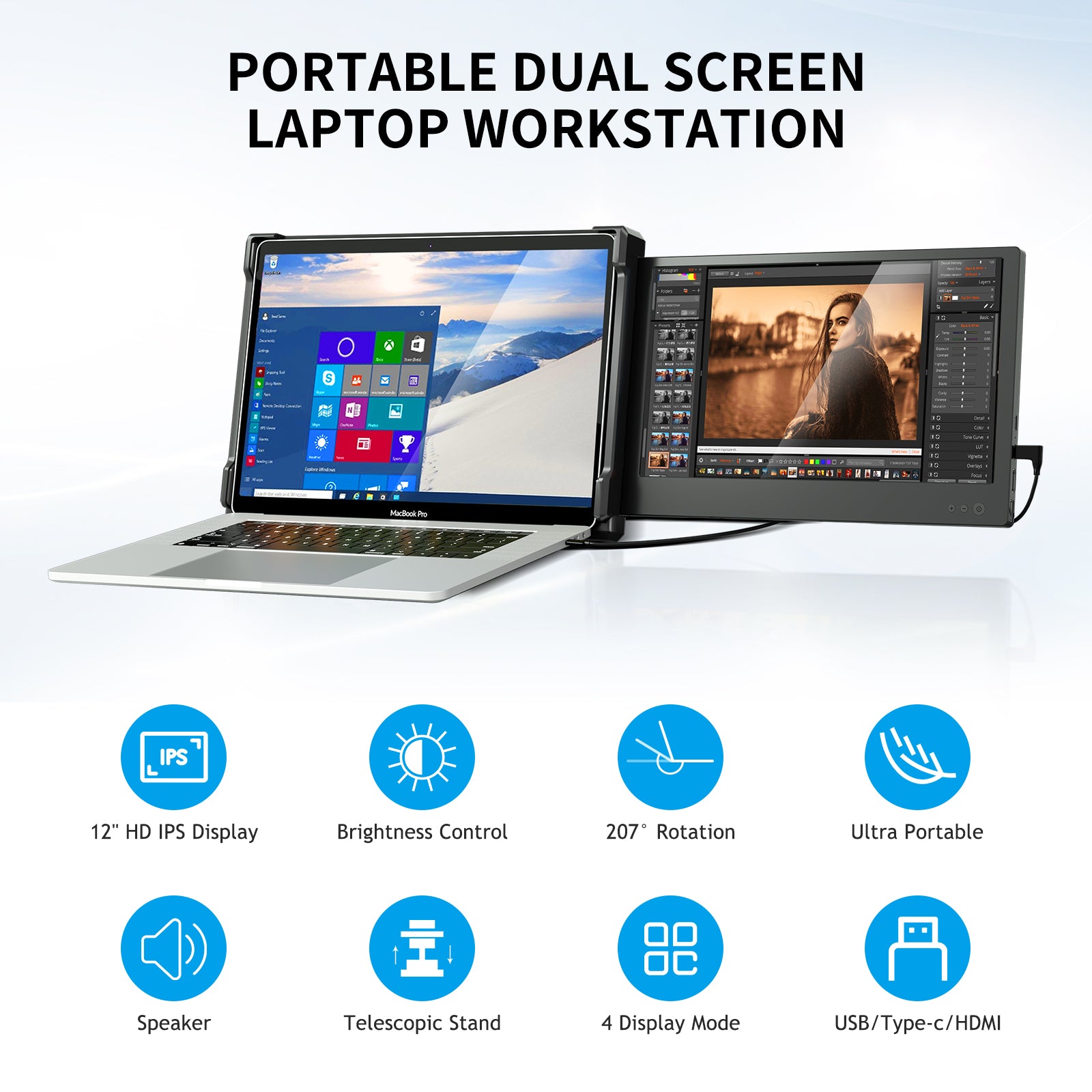 12'' CopGain P1 Portable Monitor For Laptop Dual Screen